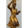 COPPIA LAMPADA TERRA VINTAGE 2 MORI BAROCCO VENEZIANO CANDELIERE DORATO MORO OLD