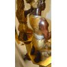 COPPIA LAMPADA TERRA VINTAGE 2 MORI BAROCCO VENEZIANO CANDELIERE DORATO MORO OLD
