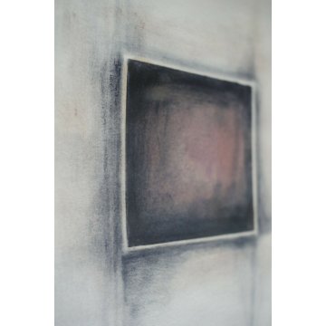 QUADRO DISEGNO ASTRATTO CARBONCINO CARTA Gianni Castagneto TORINO N° 7 1973