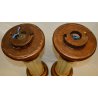 COPPIA LAMPADA TERRA VINTAGE 2 MORI BAROCCO VENEZIANO CANDELIERE DORATO MORO OLD