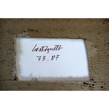 QUADRO DISEGNO ASTRATTO CARBONCINO CARTA Gianni Castagneto TORINO N° 7 1973