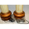 COPPIA LAMPADA TERRA VINTAGE 2 MORI BAROCCO VENEZIANO CANDELIERE DORATO MORO OLD