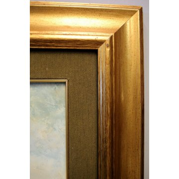 ANTICO QUADRO OLIO Mantovani VEDUTA DUOMO Vecchia Milano VERZIERE MERCATO FIORI 