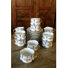 ANTICO SERVIZIO TE CERAMICA Limoges France 12pers TAZZE PIATTINI DECORO FLOREALE
