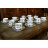 ANTICO SERVIZIO TE CERAMICA Limoges France 12pers TAZZE PIATTINI DECORO FLOREALE
