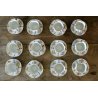 ANTICO SERVIZIO TE CERAMICA Limoges France 12pers TAZZE PIATTINI DECORO FLOREALE