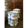 ANTICO SERVIZIO TE CERAMICA Limoges France 12pers TAZZE PIATTINI DECORO FLOREALE