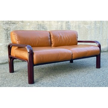 DIVANO DESIGN 2 POSTI GAE AULENTI KNOLL INTERNATIONAL ANNI 70 PELLE SOFA VINTAGE