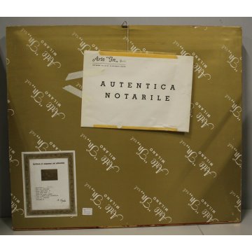 BASSORILIEVO ARGENTO 1000/1000 PLACATO ORO 18K Lepre con donnola Ligabue 153/499