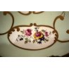 ANTICO VASSOIO PORCELLANA Limoges ALZATA PORTA FRUTTA BOUQUET FIORI FRANCE '900