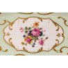 ANTICO VASSOIO PORCELLANA Limoges ALZATA PORTA FRUTTA BOUQUET FIORI FRANCE '900
