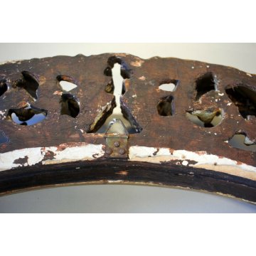 ANTICA CORNICE OVALE BAROCCA LEGNO DORATO SPECCHIERA SPECCHIO GOLDEN FRAME XXVII