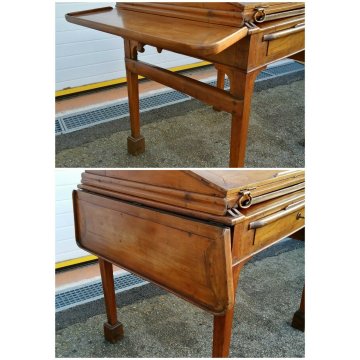 ANTICO SCRITTOIO DAVENPORT NOCE epoca 1800 tavolo SCRIVANIA NAVE NOTARILE DESK