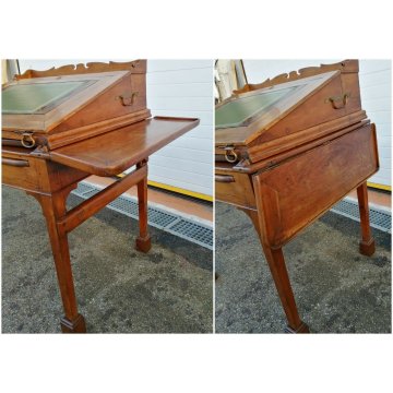 ANTICO SCRITTOIO DAVENPORT NOCE epoca 1800 tavolo SCRIVANIA NAVE NOTARILE DESK