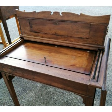 ANTICO SCRITTOIO DAVENPORT NOCE epoca 1800 tavolo SCRIVANIA NAVE NOTARILE DESK