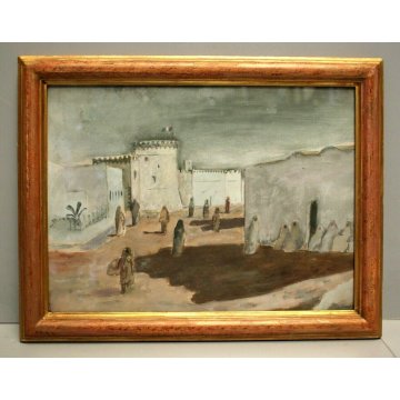 ANTICO QUADRO ACQUERELLO CARTA Enzo Morelli PAESAGGIO 