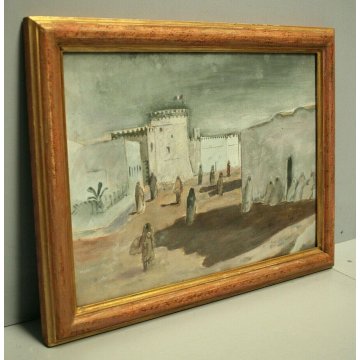 ANTICO QUADRO ACQUERELLO CARTA Enzo Morelli PAESAGGIO 
