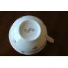 SERVIZIO TEA VINTAGE 7 TAZZE PORCELLANA Limoges France PORAL FOGLIE BORDO ORO