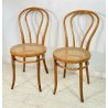 ANTICA COPPIA SEDIA PAGLIA DI VIENNA THONET LEGNO FAGGIO CHAIR EPOCA PRIMI 1900 
