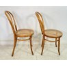ANTICA COPPIA SEDIA PAGLIA DI VIENNA THONET LEGNO FAGGIO CHAIR EPOCA PRIMI 1900 