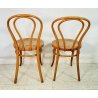 ANTICA COPPIA SEDIA PAGLIA DI VIENNA THONET LEGNO FAGGIO CHAIR EPOCA PRIMI 1900 