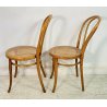 ANTICA COPPIA SEDIA PAGLIA DI VIENNA THONET LEGNO FAGGIO CHAIR EPOCA PRIMI 1900 