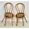 ANTICA COPPIA SEDIA PAGLIA DI VIENNA THONET LEGNO FAGGIO CHAIR EPOCA PRIMI 1900 