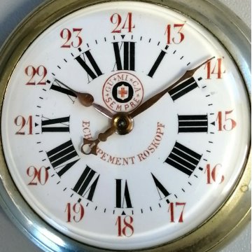 ANTICO OROLOGIO TASCA Roskopf GU MI CA SEMPRE 1900 TASCHINO Old Pocket Watch