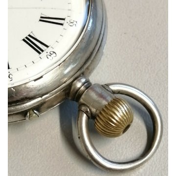 ANTICO OROLOGIO TASCA Longines ARGENTO 800 epoca 900 TASCHINO Old Pocket Watch