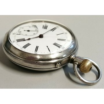 ANTICO OROLOGIO TASCA Longines ARGENTO 800 epoca 900 TASCHINO Old Pocket Watch