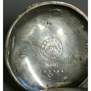 ANTICO OROLOGIO TASCA Longines ARGENTO 800 epoca 900 TASCHINO Old Pocket Watch
