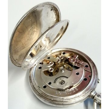 ANTICO OROLOGIO TASCA Longines ARGENTO 800 epoca 900 TASCHINO Old Pocket Watch