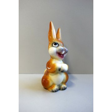 RARO FIGURA CERAMICA CONIGLIO WALT DISNEY ZACCAGNINI  ART DECO POTTERY 1938