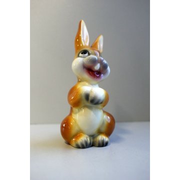 RARO FIGURA CERAMICA CONIGLIO WALT DISNEY ZACCAGNINI  ART DECO POTTERY 1938