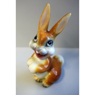 RARO FIGURA CERAMICA CONIGLIO WALT DISNEY ZACCAGNINI  ART DECO POTTERY 1938