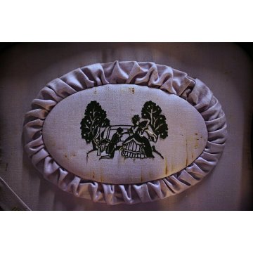 ANTICO SERVIZIO POSATE ANTIPASTO IMPUGNATURA  ARGENTATA LAMA DORATA Marke Alto