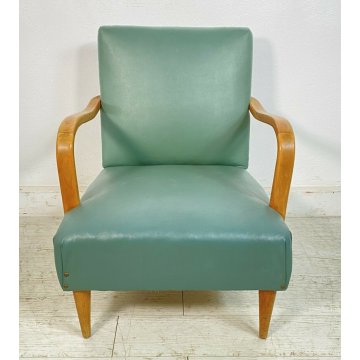 ANTICA POLTRONA anni 50 SEDIA IMBOTTITA DESIGN BUFFA PARISI SALA STUDIO CHAIR oL