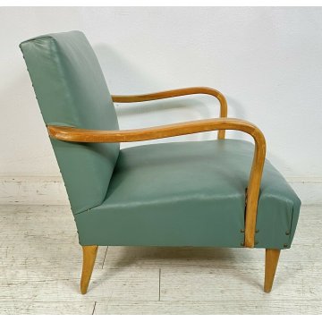 ANTICA POLTRONA anni 50 SEDIA IMBOTTITA DESIGN BUFFA PARISI SALA STUDIO CHAIR oL