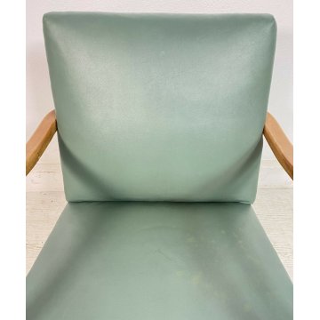 ANTICA POLTRONA anni 50 SEDIA IMBOTTITA DESIGN BUFFA PARISI SALA STUDIO CHAIR oL