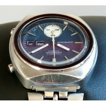 Seiko 6139-8002 Chronograph AUTOMATIC Day Date OROLOGIO POLSO VINTAGE old WATCH