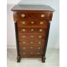 ANTICO MOBILE SETTIMANALE STILE IMPERO LEGNO NOCE CASSETTI 1800 CASSETTONE EPOCA