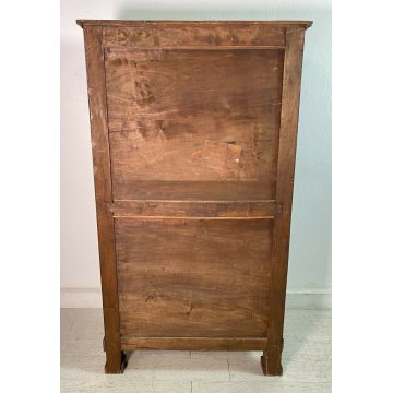 ANTICO MOBILE SETTIMANALE STILE IMPERO LEGNO NOCE CASSETTI 1800 CASSETTONE EPOCA