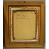 ANTICO QUADRO OLIO TELA G. SALVI Vecchia Milano INVERNO NEVE CARROZZA COCCHIERE 
