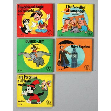 Lotto n° 5 MINI LIBRO Mondadori  Walt Disney PINOCCHIO MARY POPPINS ANNI '60
