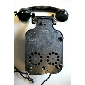 TELEFONO A DISCO da PARETE MODERNARIATO BACHELITE Siemens OLAP Milano 1955