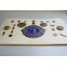 LOTTO 21 pin SPILLA Lions CLUB INTERNATIONAL VINTAGE 60s DISTINTIVO EMBLEME LOGO