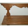 ANTICA GRANDE PANCA epoca 1800 LEGNO MASSELLO NOCE PANCHINA con SCHIENALE CHIESA