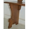 ANTICA GRANDE PANCA epoca 1800 LEGNO MASSELLO NOCE PANCHINA con SCHIENALE CHIESA