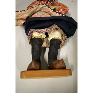 ANTICA RARA BAMBOLA GENOVESE in PANNO MOGLIE CONTADINA Yvonne Spaggiari (?) 1930