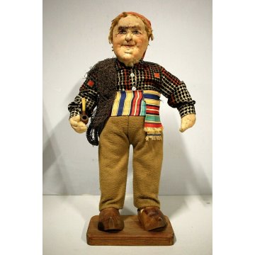 ANTICA RARA BAMBOLA GENOVESE in PANNO MARITO PESCATORE Yvonne Spaggiari (?) 1930